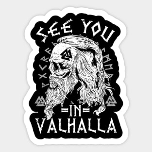 See You In Valhalla - Viking North Warrior Gift Sticker